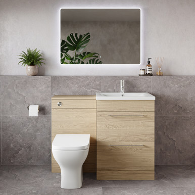Napoli 460 2 Drawer Vanity Unit Toilet Suite with Glide Basin