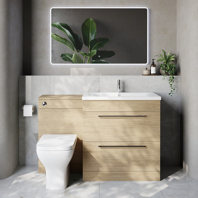 Napoli 460 2 Drawer Vanity Unit Toilet Suite with Glide Basin