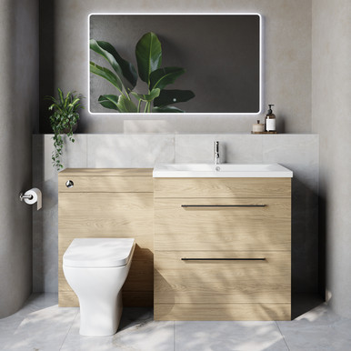 Napoli 460 Cento 2 Drawer Vanity Unit Toilet Suite with Glide Basin