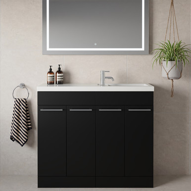 Napoli 250 4 Door Vanity Unit with Square Silvo Basin