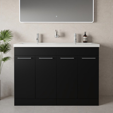 Napoli 390 4 Door Vanity Unit with Double Glide Basins