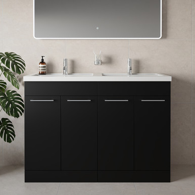 Napoli 390 4 Door Vanity Unit with Double Lucia Basins