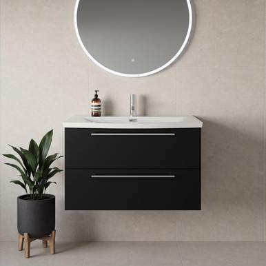 Napoli 390 Wall Mounted 2 Drawer Vanity Unit with Arc Basin