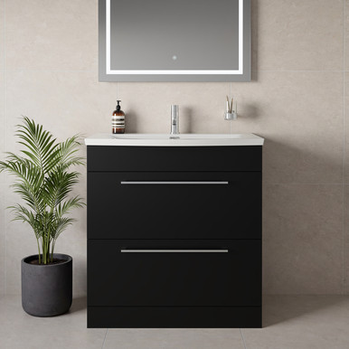 Napoli 390 2 Drawer Vanity Unit with Arc Basin