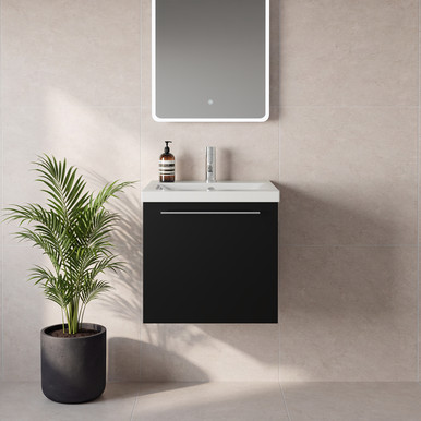 Napoli 390 Wall Mounted Single Drawer Vanity Unit with Glide Basin