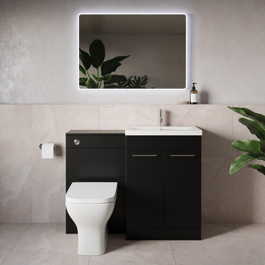 Napoli 390 2 Door Vanity Unit Toilet Suite with Glide Basin