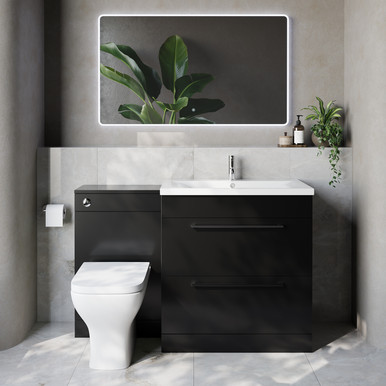 Napoli 460 2 Drawer Vanity Unit Toilet Suite with Glide Basin