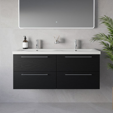 Napoli 390 Wall Mounted 4 Drawer Vanity Unit with Double Glide Basins