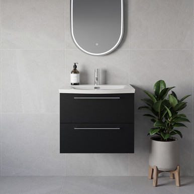 Napoli 390 Wall Mounted 2 Drawer Vanity Unit with Arc Basin