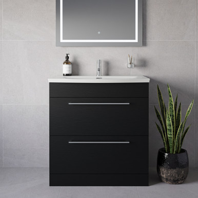 Napoli 390 2 Drawer Vanity Unit with Arc Basin