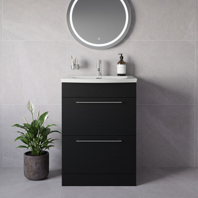 Napoli 390 2 Drawer Vanity Unit with Arc Basin