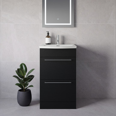 Napoli 390 2 Drawer Vanity Unit with Arc Basin
