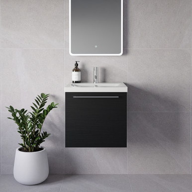 Napoli 390 Wall Mounted Single Drawer Vanity Unit with Glide Basin