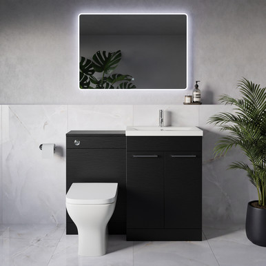 Napoli 390 2 Door Vanity Unit Toilet Suite with Glide Basin