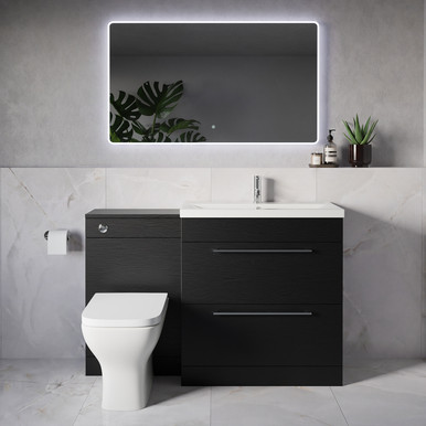 Napoli 390 2 Drawer Vanity Unit Toilet Suite with Glide Basin