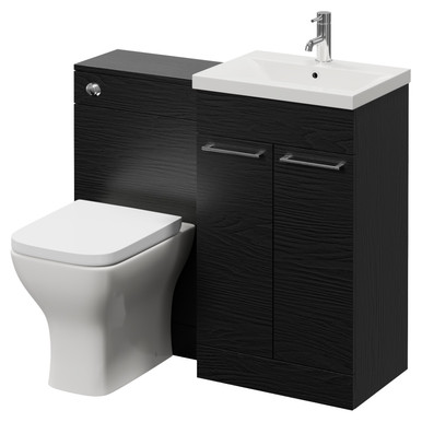 Napoli 390 2 Door Vanity Unit Toilet Suite with Glide Basin