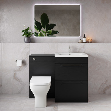 Napoli 460 2 Drawer Vanity Unit Toilet Suite with Glide Basin