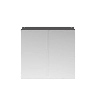 Nuie Gloss Grey Athena 2 Door Mirrored Cabinet | | Glass/Mdf | 800Mm