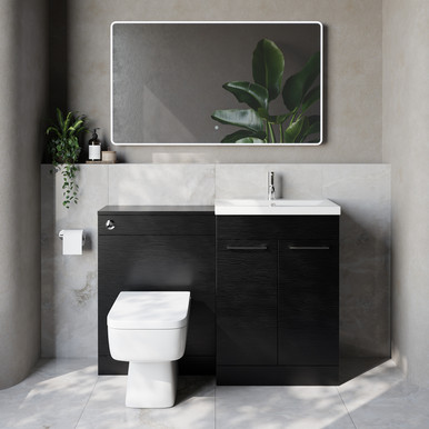 Napoli 390 Cento 2 Door Vanity Unit Toilet Suite with Glide Basin