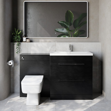 Napoli 390 Cento 2 Drawer Vanity Unit Toilet Suite with Glide Basin
