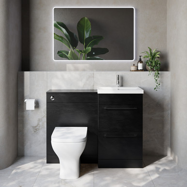 Napoli 390 Cento 2 Drawer Vanity Unit Toilet Suite with Glide Basin