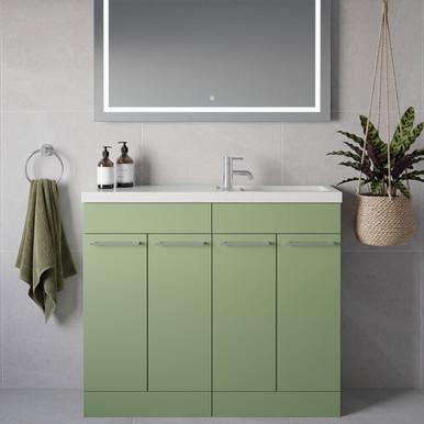 Napoli 250 4 Door Vanity Unit with Square Silvo Basin