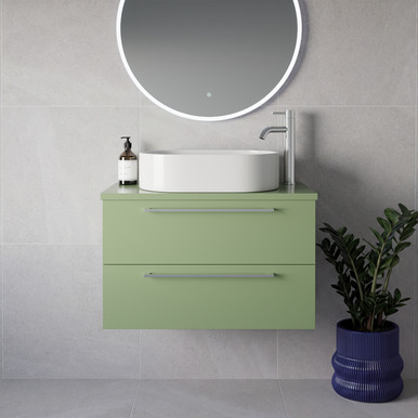 Napoli 390 Wall Mounted 2 Drawer Vanity Unit for Countertop Basins