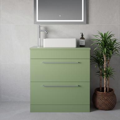 Napoli 390 2 Drawer Vanity Unit for Countertop Basins