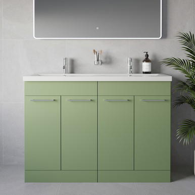 Napoli 390 4 Door Vanity Unit with Double Glide Basins
