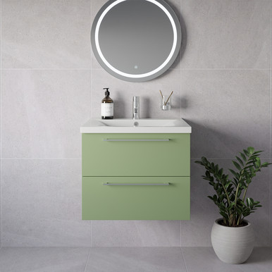 Napoli 460 Wall Mounted 2 Drawer Vanity Unit with Glide Basin