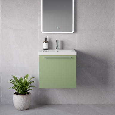Napoli 390 Wall Mounted Single Drawer Vanity Unit with Glide Basin