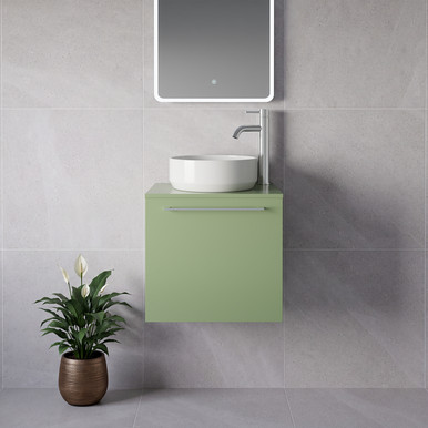 Napoli 390 Wall Mounted Single Drawer Vanity Unit for Countertop Basins