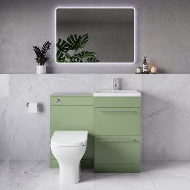 Napoli 390 2 Drawer Vanity Unit Toilet Suite with Glide Basin