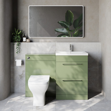 Napoli 390 Cento 2 Drawer Vanity Unit Toilet Suite with Glide Basin