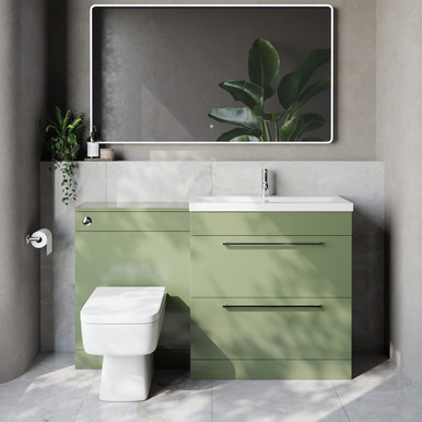 Napoli 390 Cento 2 Drawer Vanity Unit Toilet Suite with Glide Basin