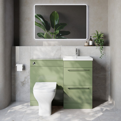Napoli 390 Cento 2 Drawer Vanity Unit Toilet Suite with Glide Basin