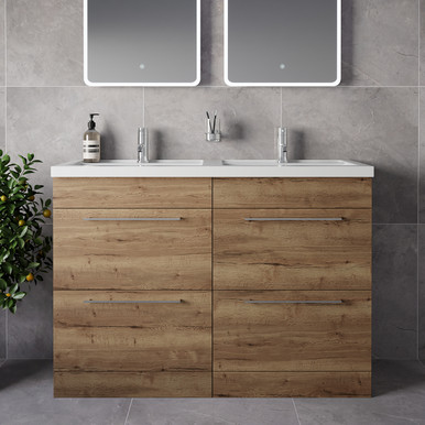 Napoli 390 4 Drawer Vanity Unit with Double Lucia Basins