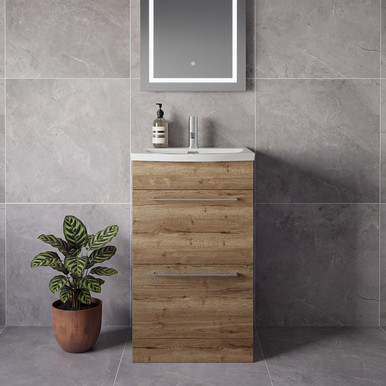 Napoli 390 2 Drawer Vanity Unit with Arc Basin