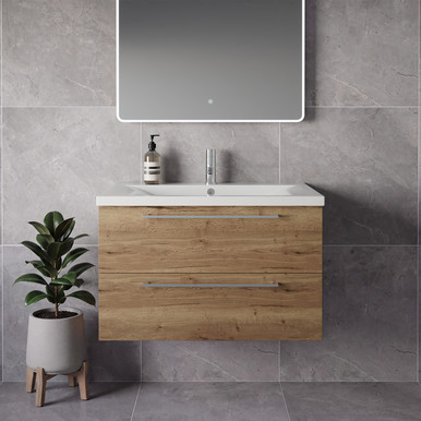 Napoli 460 Wall Mounted 2 Drawer Vanity Unit with Glide Basin