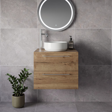 Napoli 460 Wall Mounted 2 Drawer Vanity Unit for Countertop Basins