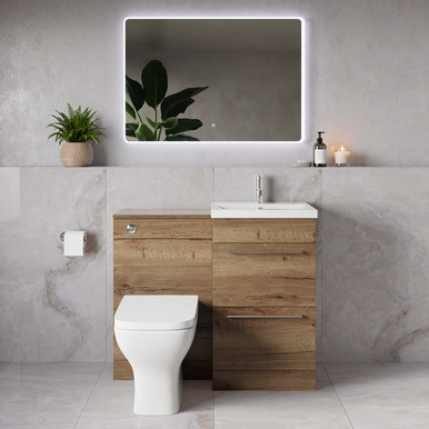Napoli 390 2 Drawer Vanity Unit Toilet Suite with Glide Basin