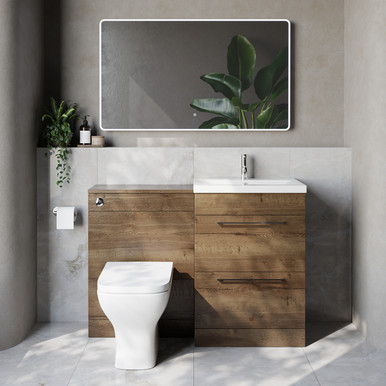 Napoli 390 Cento 2 Drawer Vanity Unit Toilet Suite with Glide Basin