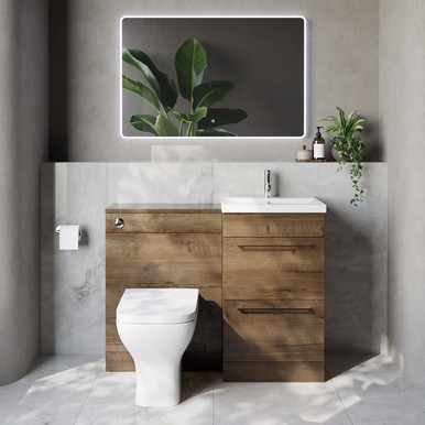 Napoli 390 Cento 2 Drawer Vanity Unit Toilet Suite with Glide Basin