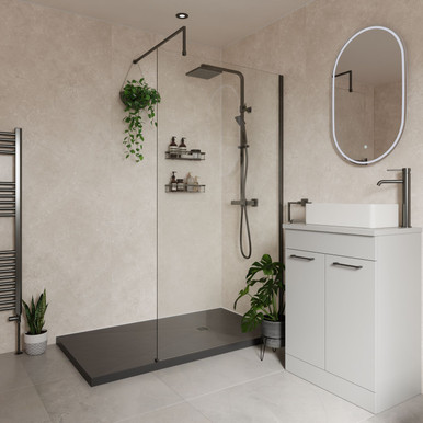 Wholepanel Beige Concrete Matt 10Mm Wall Panel | | Pvc | 1000Mm X 2400Mm