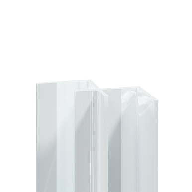 Wholepanel White Aluminium Wall Panel Internal Corner Trim | 8Mm