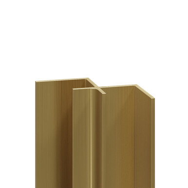 Wholepanel Gold Brushed Brass Aluminium Wall Panel Internal Corner Trim | 8Mm