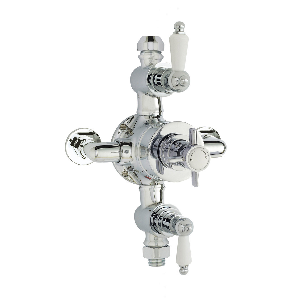 Nuie Edwardian Triple Exposed Shower Valve
