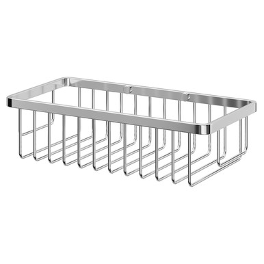 Wholesale Domestic Chrome Milos Mini Rectangular Wall Mounted Wire Basket | | Stainless Steel | 250Mm X 70Mm X 125Mm