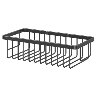 Wholesale Domestic Gunmetal Grey Milos Mini Colore Rectangular Wall Mounted Wire Basket | | Stainless Steel | 250Mm X 70Mm X 125Mm