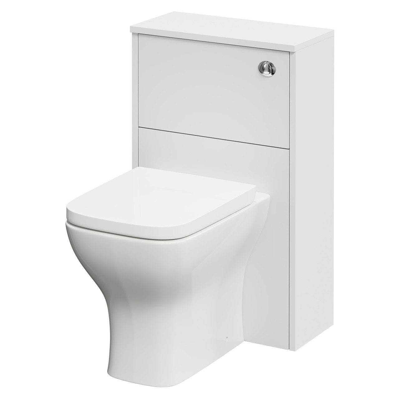 Montego Toilet Unit and Kingston Rimless Back to Wall Toilet Pan with Soft Close Toilet Seat